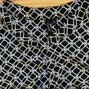 Cathy black and white blouse.